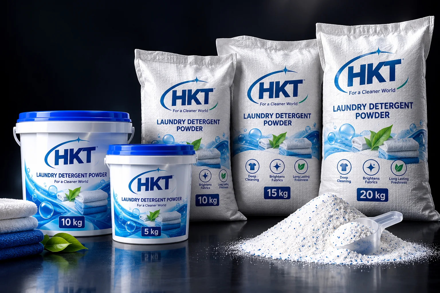Özel Markalı Toz Çamaşır Deterjanı, Kova ve Çuval