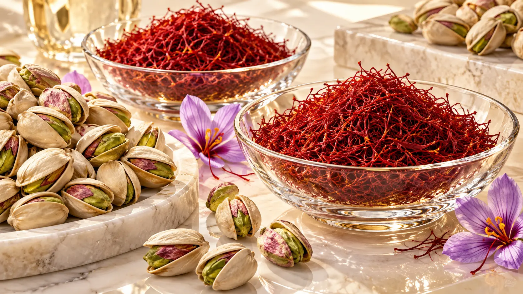 Iranian pistachios and saffron