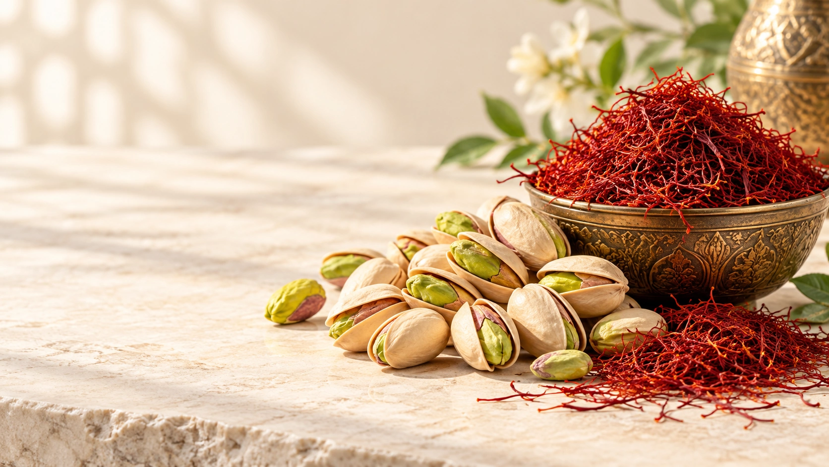 Iranian pistachio and saffron